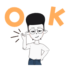 [LINEスタンプ] シンプルで面白い、優しい男