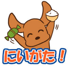 [LINEスタンプ] 新潟出身 ミニチュアダックスフンドくん