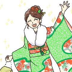 [LINEスタンプ] 集え！着物大好き女子