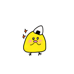 [LINEスタンプ] *おにぎりを乗せたぴよ*