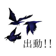 [LINEスタンプ] カラスとエブリバディ