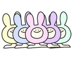 [LINEスタンプ] 十人十色うさぎ人間