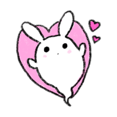 [LINEスタンプ] 虚無顔うさぎのおばけ4