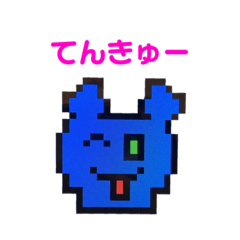 [LINEスタンプ] ベロっクマ挨拶スタンプ（ドット絵）