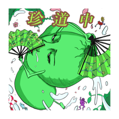 [LINEスタンプ] 花形役者 トロリちゃん