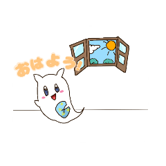 [LINEスタンプ] 猫耳おばけのゆるふわスタンプ