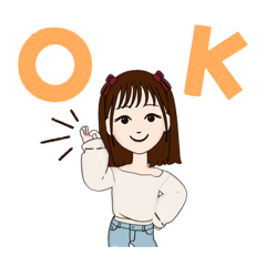 [LINEスタンプ] 日常スタンプ！可愛い女の子