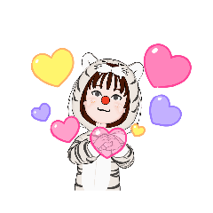 [LINEスタンプ] ホワイトタイガーです❤️