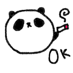 [LINEスタンプ] 返事するパンダ