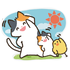 [LINEスタンプ] 毎日使える＊三毛猫兄弟のゆる敬語