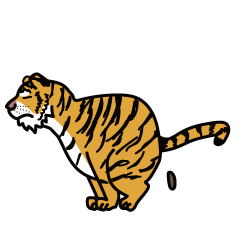 [LINEスタンプ] 素の動物たち その3（陰）