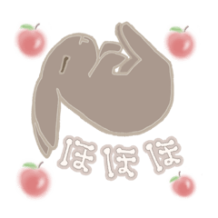 [LINEスタンプ] ウサりんごの森