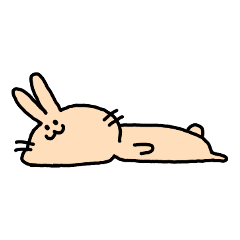 [LINEスタンプ] ぽえ～なうさぎ