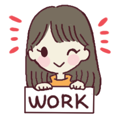 [LINEスタンプ] 働くおんなのこ