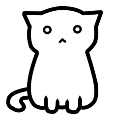 [LINEスタンプ] 真顔ぎみのしろねこ