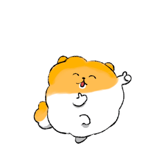 [LINEスタンプ] シュークリームのようなポメラニアン