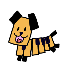 [LINEスタンプ] けんばん犬とマレットきょうだい