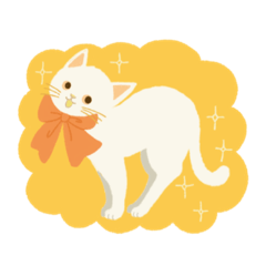 [LINEスタンプ] かわいい色した背景ありの猫たちスタンプ