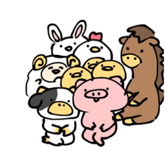 [LINEスタンプ] ぼくじょう組スタンプ