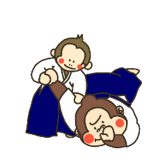 [LINEスタンプ] 合気道ゴリラ(文字なし)