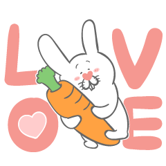 [LINEスタンプ] でっぱ♡うさぎ5