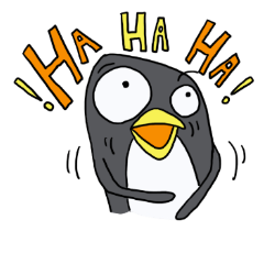 [LINEスタンプ] 英語を話すペンギン