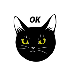 [LINEスタンプ] 切り絵の黒猫たち