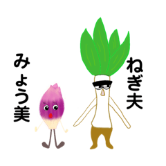 [LINEスタンプ] ねぎ夫とみょう美