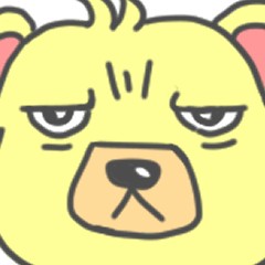 [LINEスタンプ] 毎日使える1黄色いクマかわいい＆ブラック