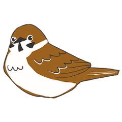 [LINEスタンプ] 野鳥好き♡ふっくらスズメ