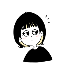 [LINEスタンプ] ボブガール西尾