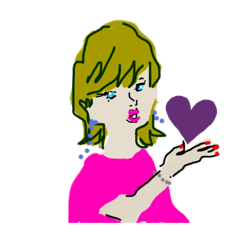 [LINEスタンプ] kako girl's№1ハートいっぱい