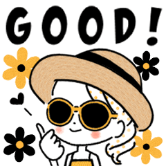 [LINEスタンプ] 大人ガーリー♡おしゃかわスタンプ♡麦わら