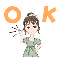 [LINEスタンプ] 女の子ちっくなかじょ子ちゃん