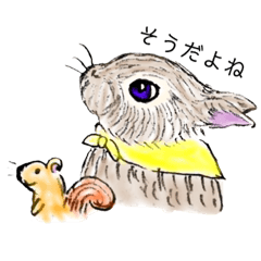 [LINEスタンプ] ぼくはうさぎ3 Little Koro ほぼイラスト版