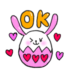 [LINEスタンプ] たまごうさぎ♡