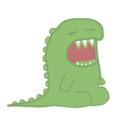 [LINEスタンプ] だらけた怪獣