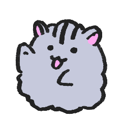 [LINEスタンプ] ほこりハムちゃん