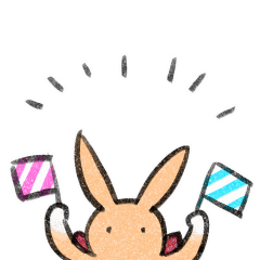 [LINEスタンプ] はっちゃけ兎2