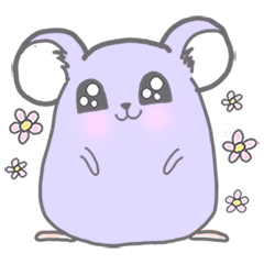 [LINEスタンプ] 紫ハムスター_テディ