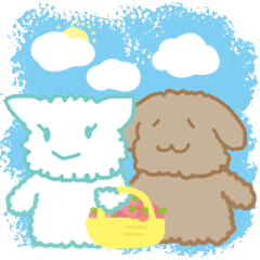 [LINEスタンプ] ワンくんとミャオ姉ちゃん【修正版】