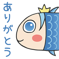 [LINEスタンプ] 髮x魚x青 - ももゆ