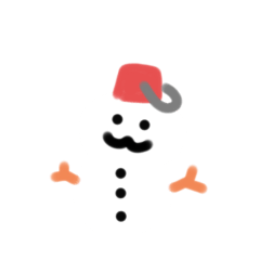 [LINEスタンプ] 何かが違う雪だるま