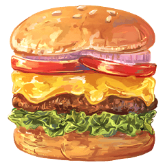 [LINEスタンプ] アメリカ料理