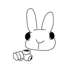 [LINEスタンプ] 目力うさぎスタンプ