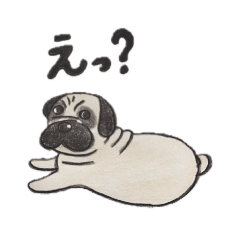 [LINEスタンプ] さくしんの日常スタンプ パグ犬