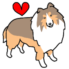 [LINEスタンプ] 犬種別シェットランドシープドッグ(英語)