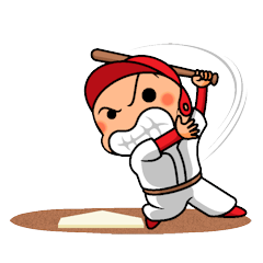 [LINEスタンプ] スポーツシリーズNo.12 デカ文字野球選手の画像（メイン）