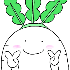 [LINEスタンプ] ダイコンちゃん1