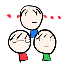 [LINEスタンプ] 3人の男の子スタンプ